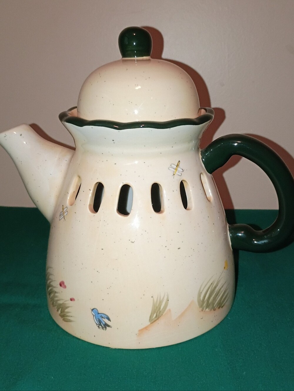 Home Interior Garden Teapot Candle Cover